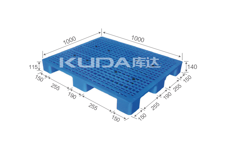 1010B WGJJ PLASTIC PALLET（BUILT-IN STEEL TUBE）