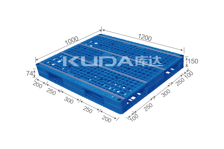 1210D WGTZ PLASTIC PALLET（BUILT-IN STEEL TUBE）