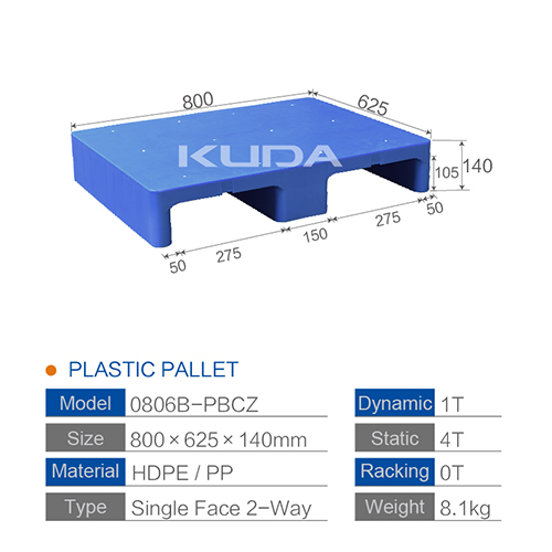 0806B-PBCZ PLASTIC PALLET(BUILT-IN STEEL TUBE)