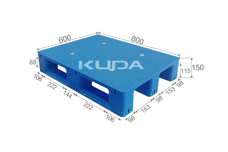 0806D PBCZ PLASTIC PALLET(BUILT-IN STEEL TUBE)