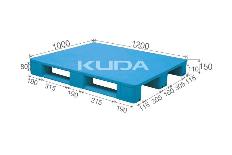 1212J2-PBCZ PLASTIC PALLET(BUILT-IN STEEL TUBE)