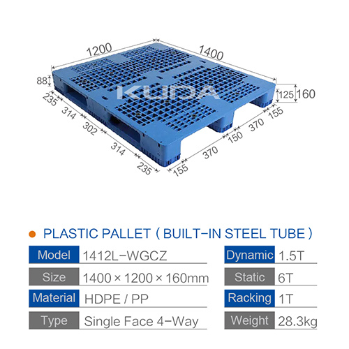 1412L-WGCZ PLASTIC PALLT(BUILT-IN STEEL TUBE)