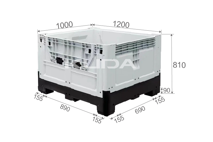 1210F2-COLLAPSIBLE PLASTIC PALLET BOX