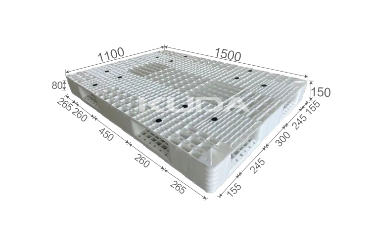 1511A-WGSM PLASTIC PALLET（BUILT-IN STEEL TUBE）