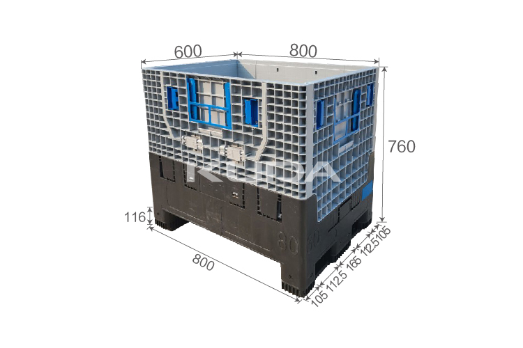 0806A-COLLAPSIBLE PLASTIC PALLET BOX