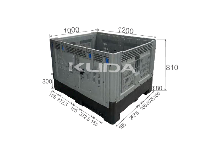 1210E2-COLLAPSIBLE PLASTIC PALLET BOX