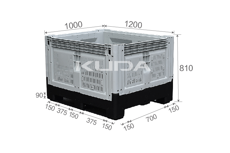 1210E Collapsible Plastic Pallet Box