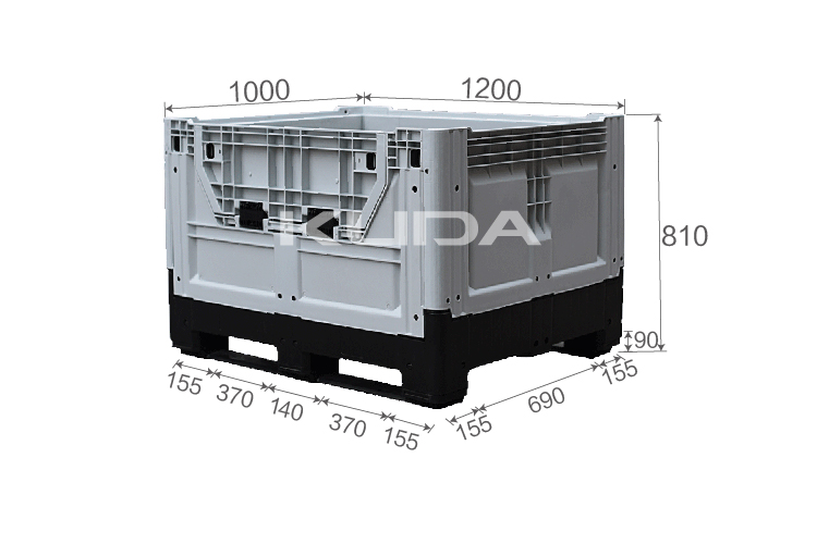 1210F-COLLAPSIBLE PLASTIC PALLET BOX