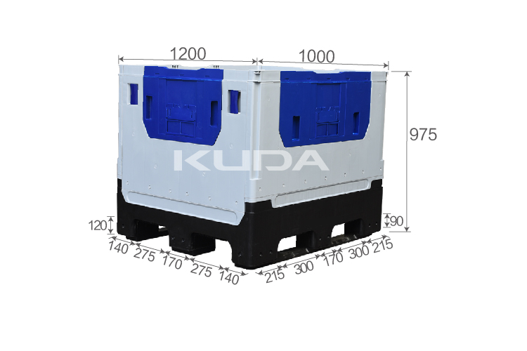 1210G-COLLAPSIBLE PLASTIC PALLET BOX