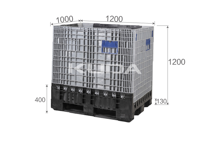 1210K-COLLAPSIBLE PLASTIC PALLET BOX