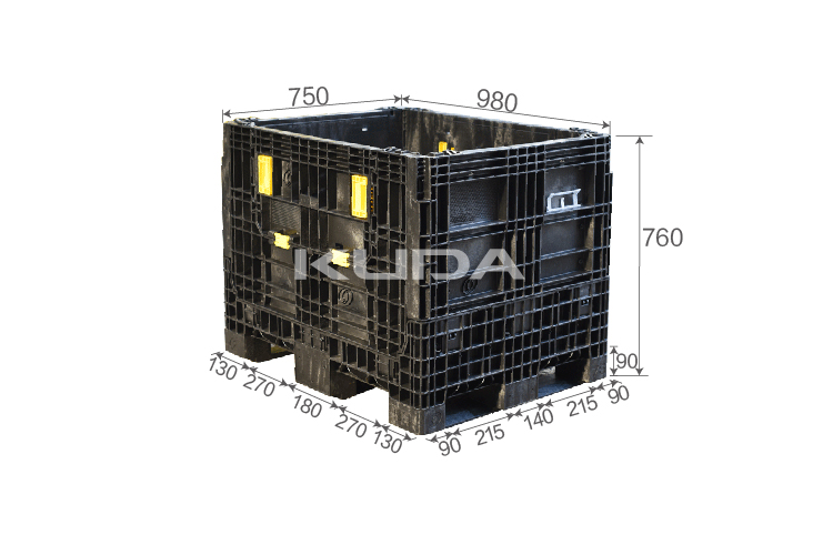 9875A-COLLAPSIBLE PLASTIC PALLET BOX