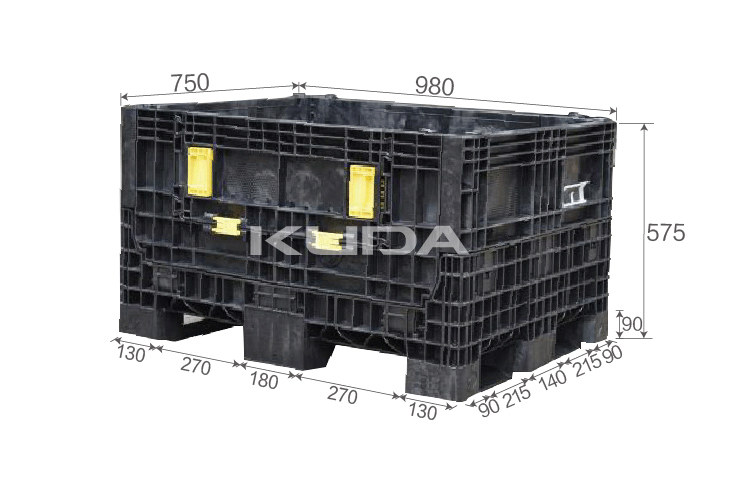 9875B-COLLAPSIBLE PLASTIC PALLET BOX