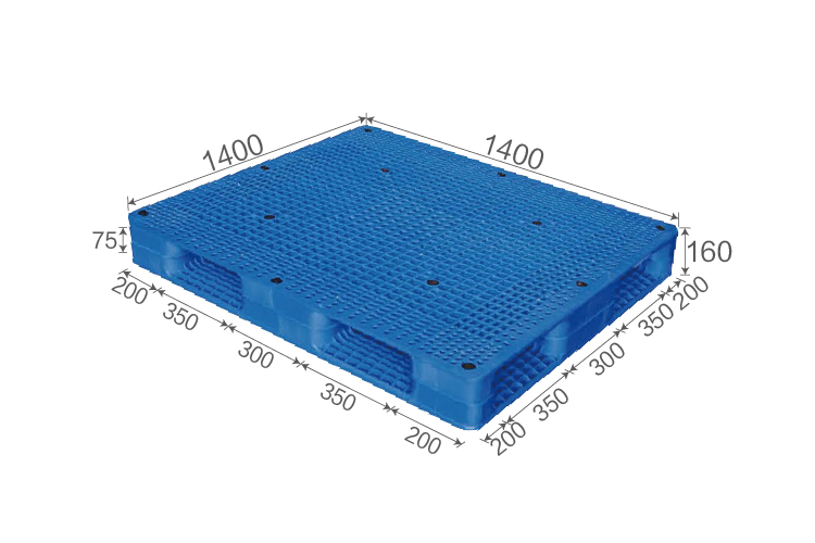 1414D-WGSM PLASTIC PALLET（BUILT-IN STEEL TUBE）