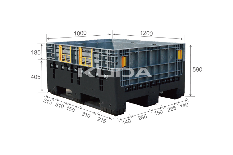 1210C-ZDKBX COLLAPSIBLE PLASTIC PALLET BOX