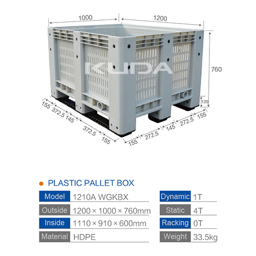 1210A-WGKBX COLLAPSIBLE PLASTIC PALLET BOX