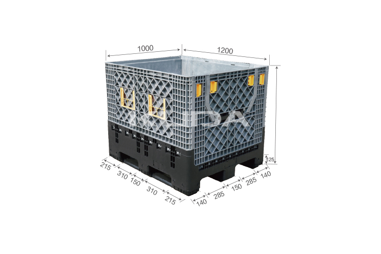 1210A-ZDKBX COLLAPSIBLE PLASTIC PALLET BOX