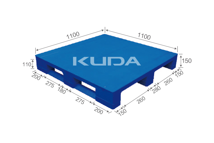 1111B-PBCZ PLASTIC PALLET（BUILT-IN STEEL TUBE）