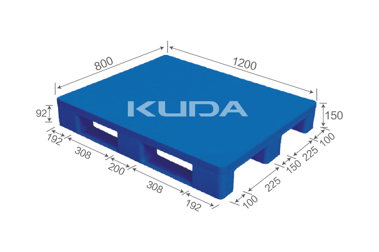 1208A-PBCZ PLASTIC PALLET（BUILT-IN STEEL TUBE）