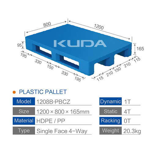 1208B-PBCZ PLASTIC PALLET