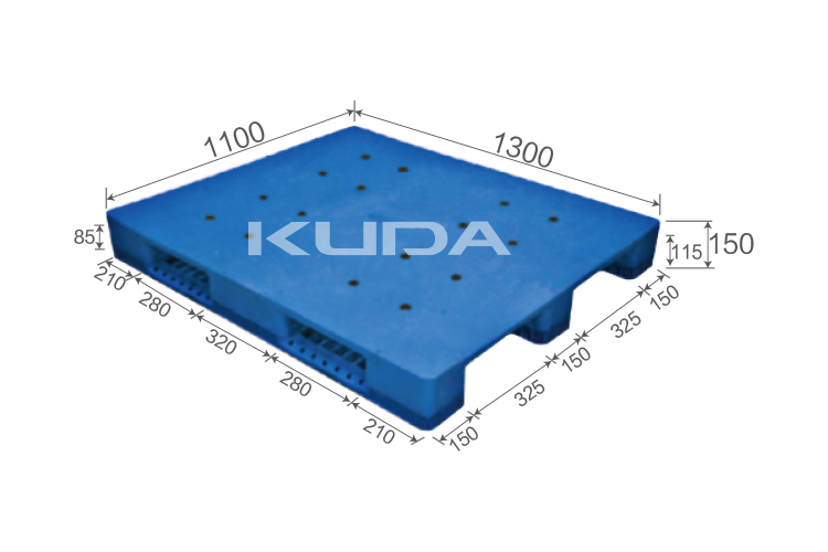 1311B-PBCZ PLASTIC PALLET（BUILT-IN STEEL TUBE）