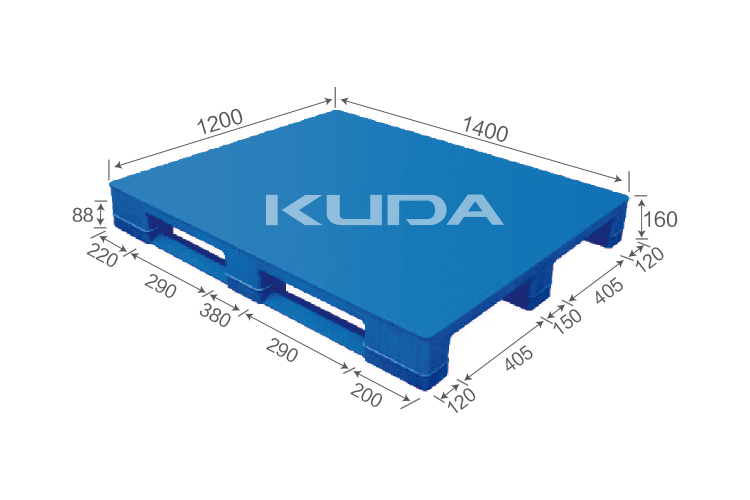 1412A-PBCZ PLASTIC PALLET（BUILT-IN STEEL PIPE）