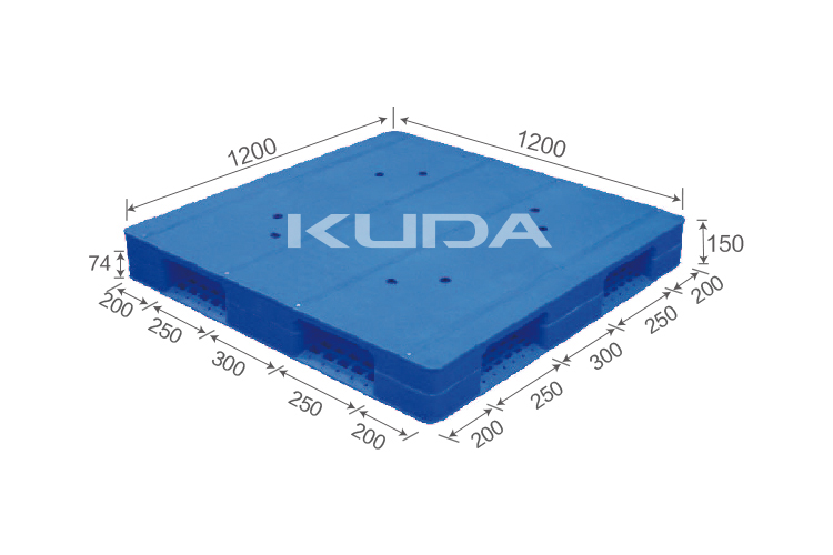 1212B-PBTZ PLASTIC PALLET（BUILT-IN STEEL TUBE）