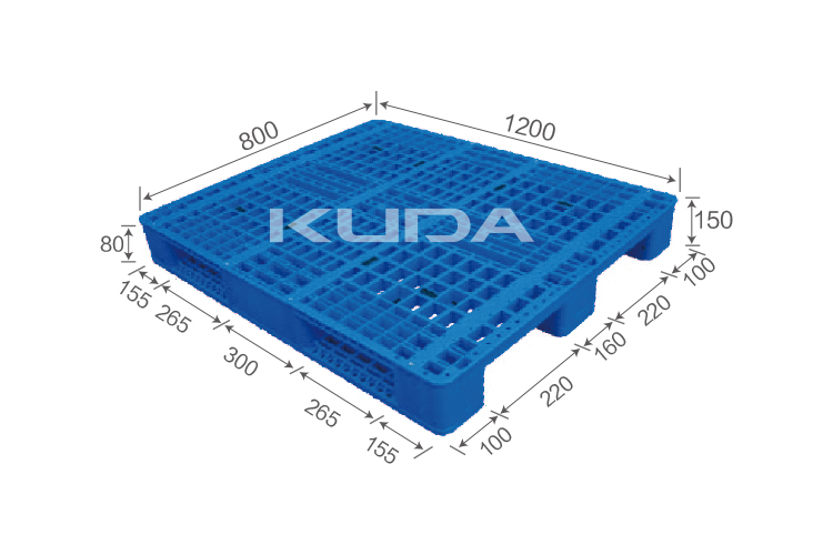 1208D-WGCZ PLASTIC PALLET（BUILT-IN STEEL TUBE）