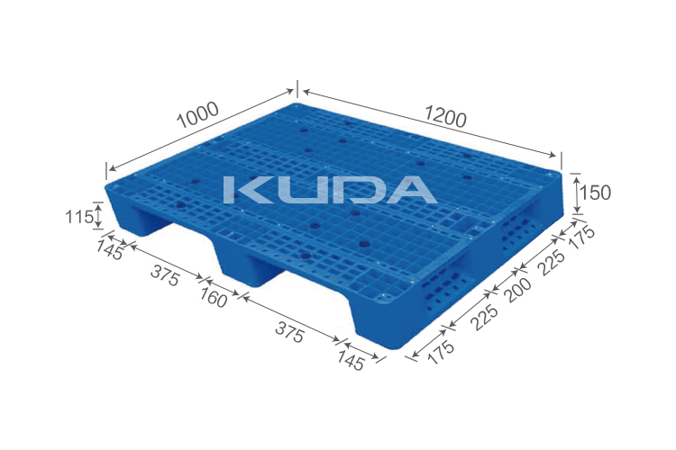 1210G-WGCZ PLASTIC PALLET（BUILT-IN STEEL TUBE）