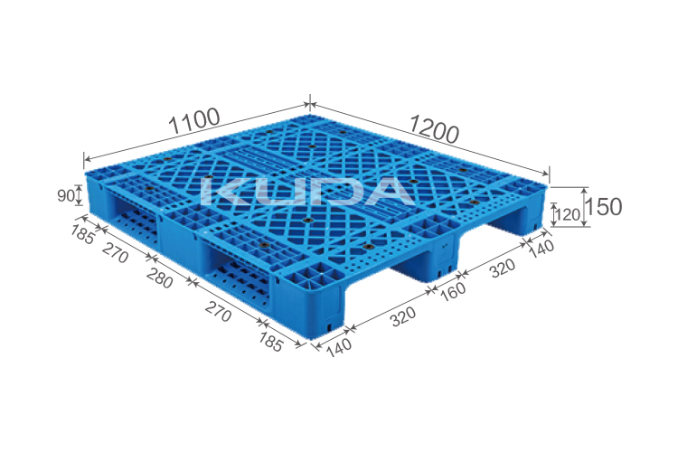 1211D-WGCZ PLASTIC PALLET（BUILT-IN STEEL TUBE）