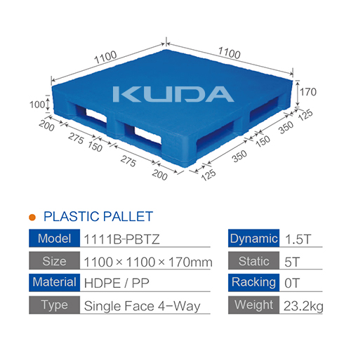 1111B-PBTZ PLASTIC PALLET