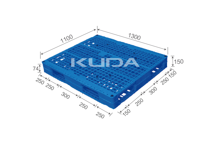 1311D-WGSM PLASTIC PALLET（BUILT-IN STEEL TUBE）