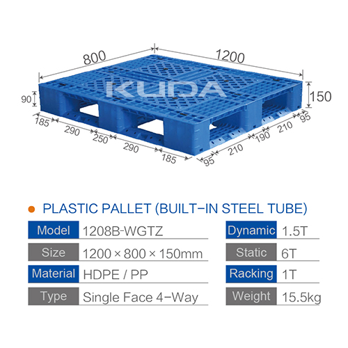 1208B-WGTZ PLASTIC PALLT(BUILT-IN STEEL TUBE)