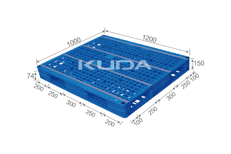 1210D-WGTZ PLASTIC PALLET（BUILT-IN STEEL TUBE）