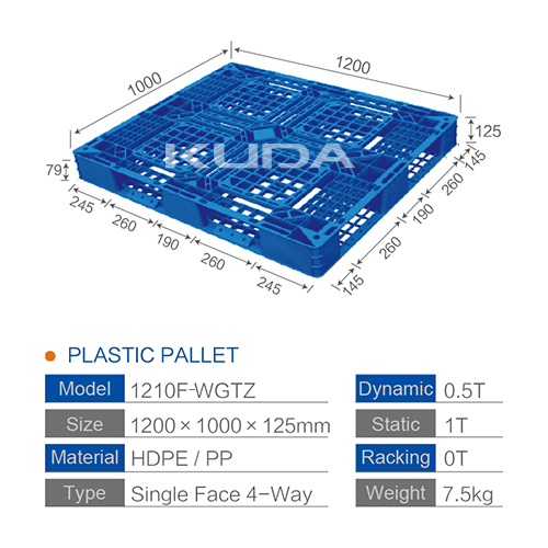 1210F-WGTZ PLASTIC PALLET