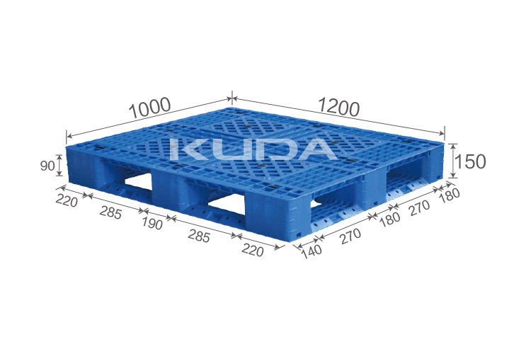 1210G-WGTZ PLASTIC PALLET（BUILT-IN STEEL TUBE）