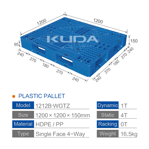 1212B-WGTZ PLASTIC PALLET