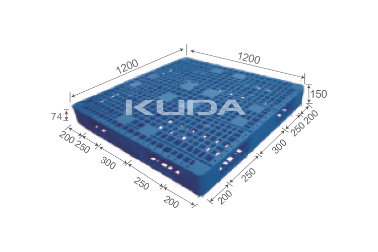 1212D-WGTZ PLASTIC PALLET（BUILT-IN STEEL TUBE）