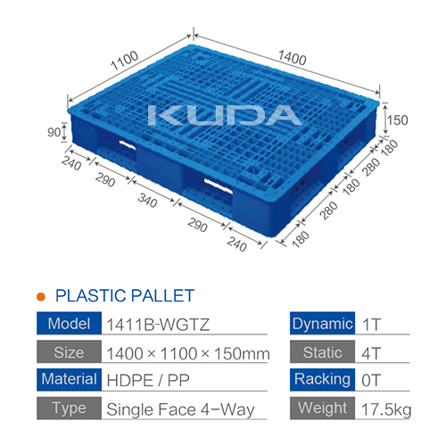 1411B-WGTZ PLASTIC PALLET