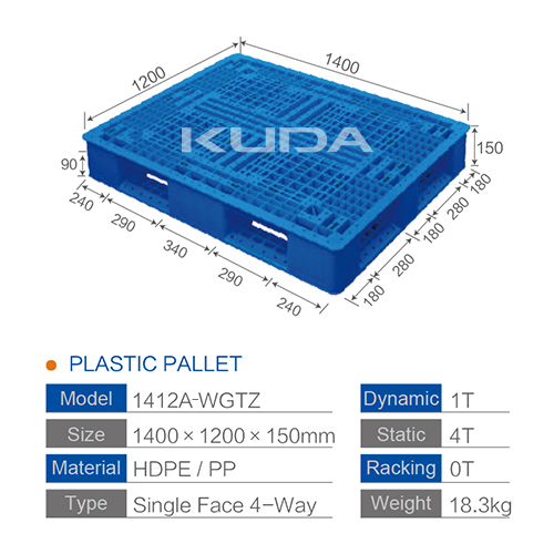 1412A-WGTZ PLASTIC PALLET