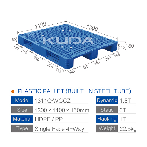 1311G-WGCZ PLASTIC PALLT(BUILT-IN STEEL TUBE)