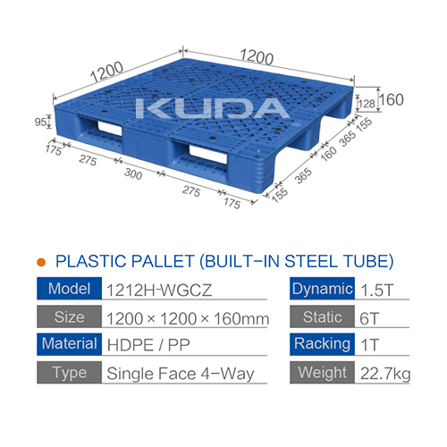 1212H-WGCZ PLASTIC PALLT(BUILT-IN STEEL TUBE)