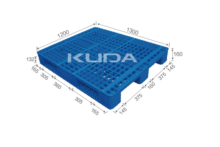 1312A-WGCZ PLASTIC PALLET（BUILT-IN STEEL TUBE）