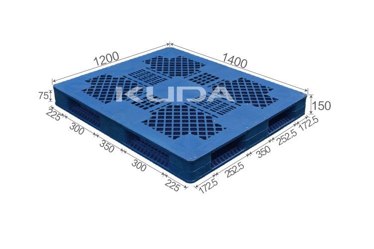 1412D-WGSM PLASTIC PALLET（BUILT-IN STEEL TUBE）