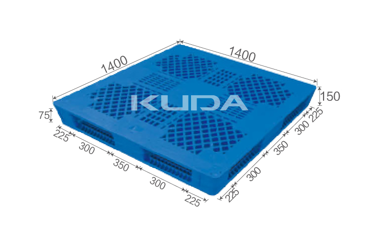 1414C-WGSM PLASTIC PALLET（BUILT-IN STEEL TUBE）