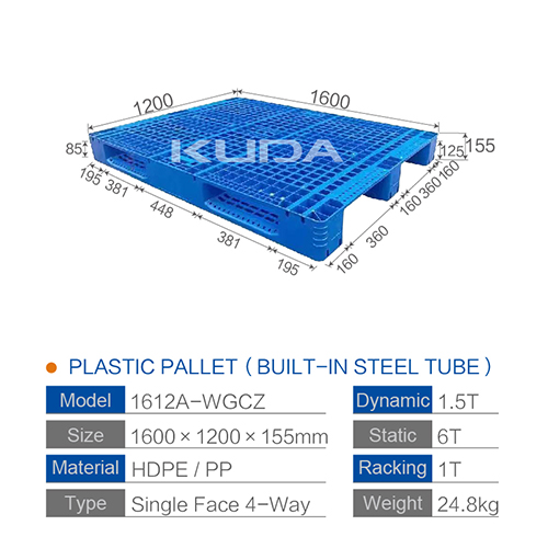 1612A-WGCZ PLASTIC PALLT(BUILT-IN STEEL TUBE)