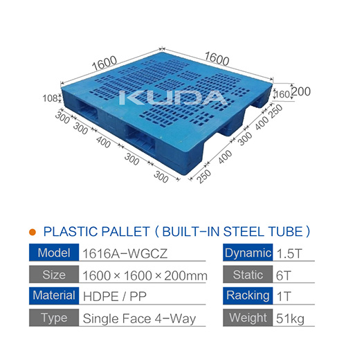 1616A-WGCZ PLASTIC PALLT(BUILT-IN STEEL TUBE)