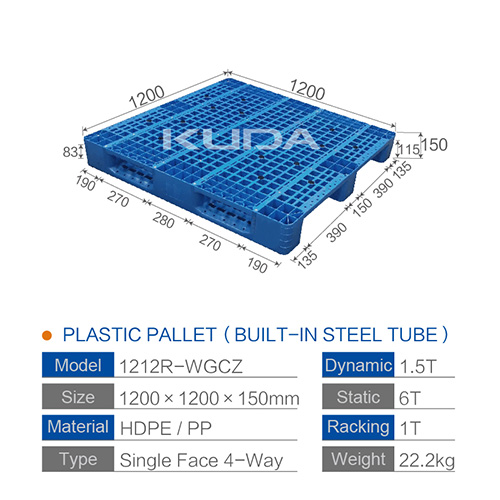 1212R-WGCZ PLASTIC PALLT(BUILT-IN STEEL TUBE)