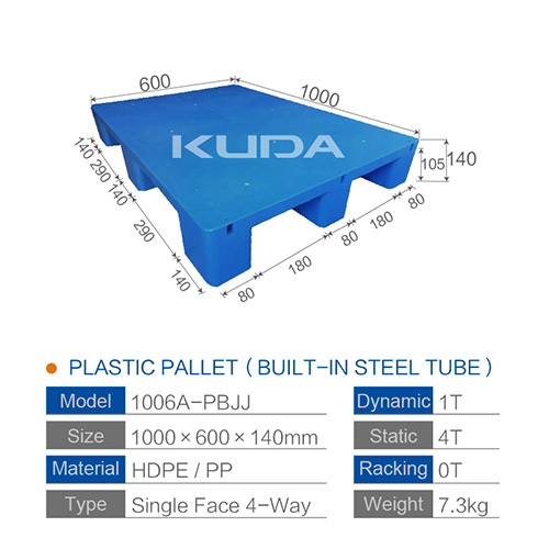 1006A-PBJJ PLASTIC PALLET（BUILT-IN STEEL TUBE）