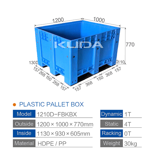 1210D-FBKBX COLLAPSIBLE PLASTIC PALLET BOX