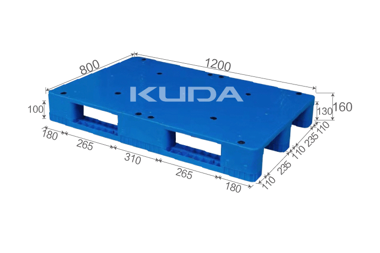 1208Z2-PBCZ PLASTIC PALLET（BUILT-IN STEEL PIPE）